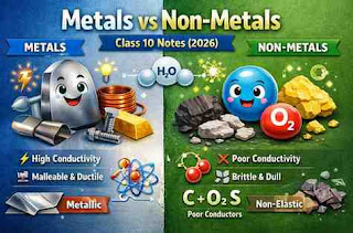 Class 10 science diagram of metals vs non-metals